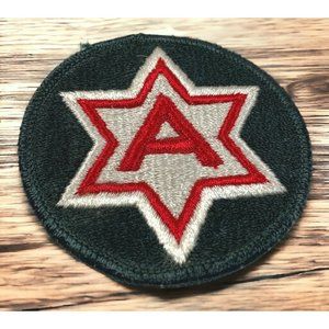 Vintage US Army 6th Class Patch Infantry Shoulder WWII Embroidered Red Star A